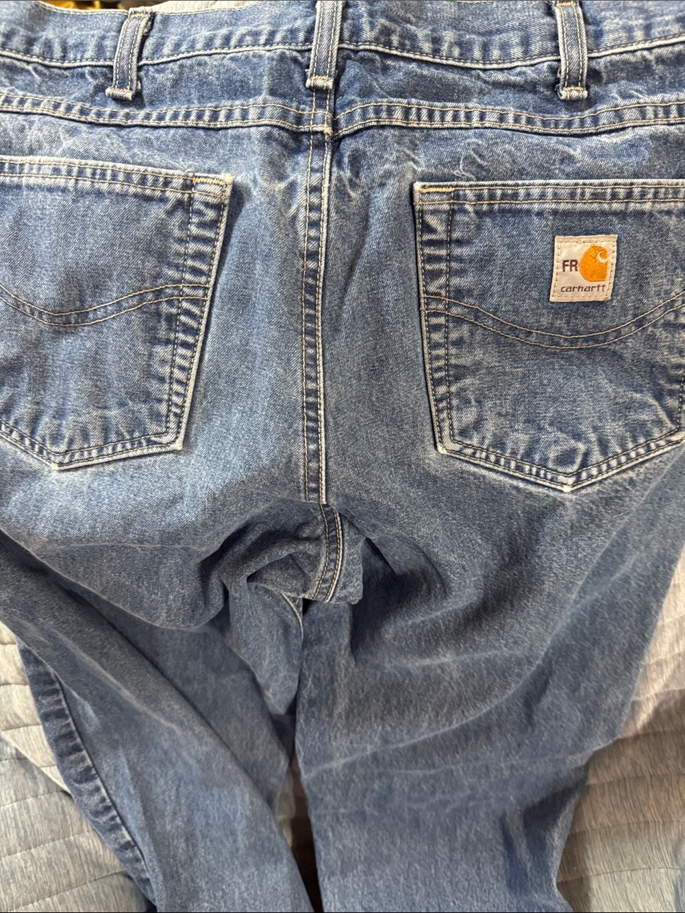 Carhartt Men's Light Blue Relaxed Fit Denim Jeans